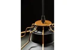 Decor Goa zwarte hanglamp met decoratief gouden frame 3512
