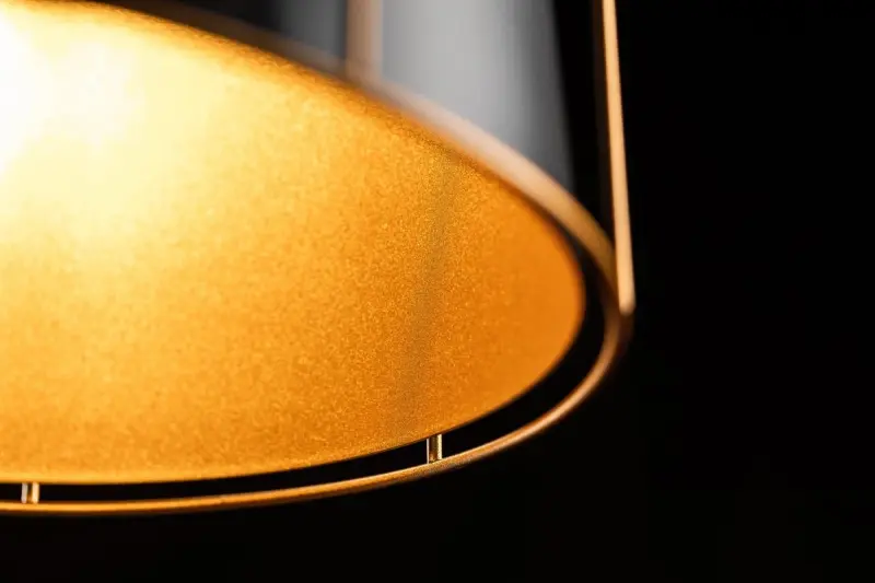 Decor Goa zwarte hanglamp met decoratief gouden frame 3512