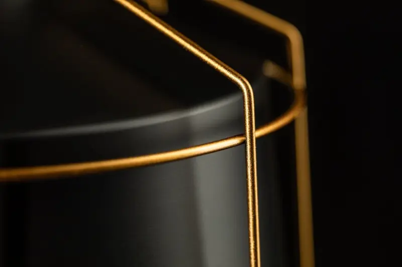 Decor Goa zwarte hanglamp met decoratief gouden frame 3512