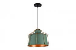 Decor Goa groene hanglamp met decoratief gouden frame 3499