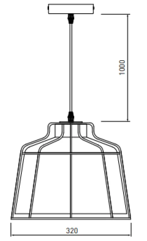 Decor Goa rode hanglamp met decoratief gouden frame 3536