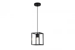 Decor Diu zwarte geometrische hanglamp met 1 lichtbron breedte 15 cm 3598