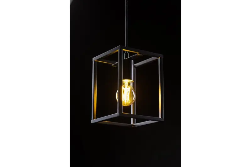 Decor Diu zwarte geometrische hanglamp met 1 lichtbron breedte 15 cm 3598