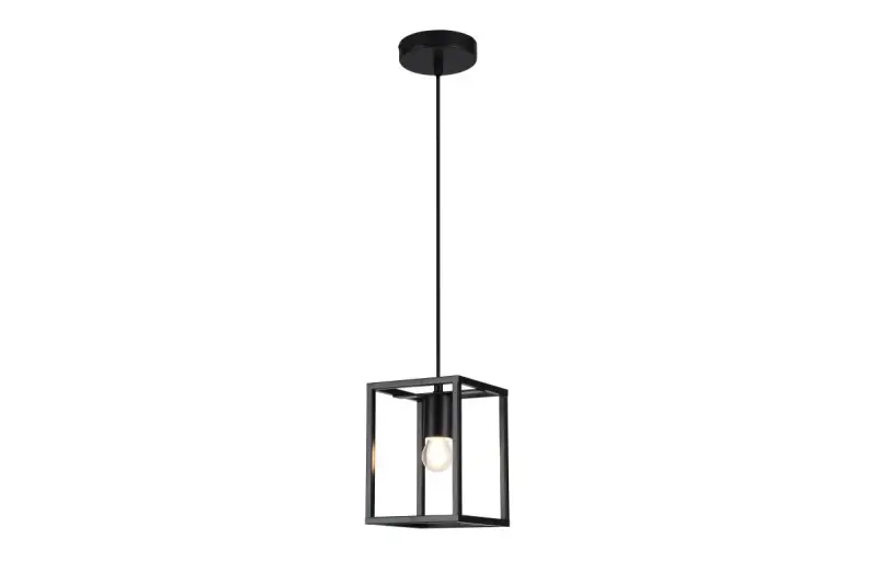 Decor Diu zwarte geometrische hanglamp met 1 lichtbron breedte 15 cm 3598