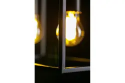 Decor Diu zwarte geometrische hanglamp met 2 lichtbronnen breedte 30 cm 3628