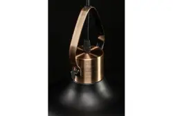 Decor Mees zwart metalen hanglamp met kapbevestiging in vorm petroleumlamp 2363