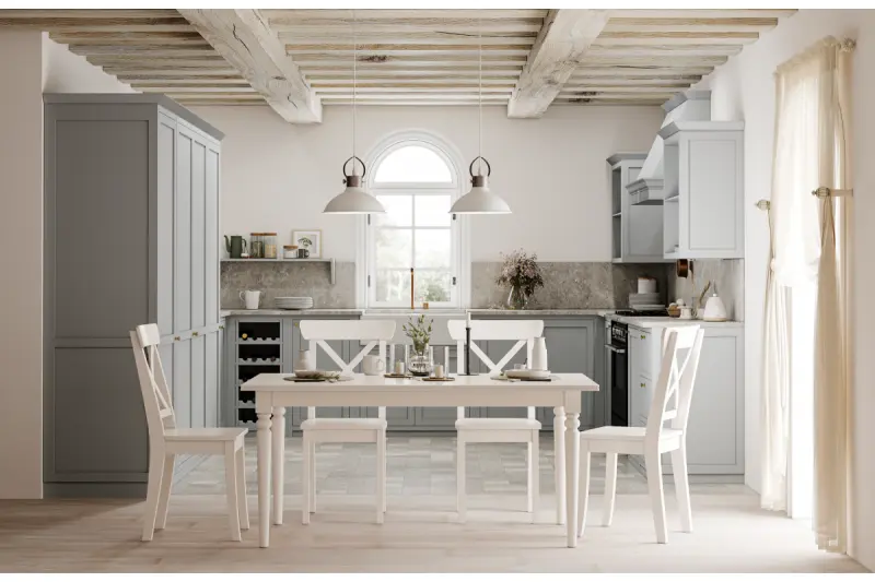 Decor Mees wit metalen hanglamp met kapbevestiging in vorm petroleumlamp 2332