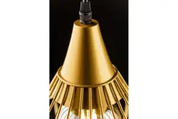 Decor Lotte gouden kegelvormige vintage draadhanglamp 2646