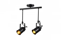 Decor Demir zwarte hanglamp met 2 lichtbronnen 3994