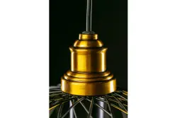 Decor Viela zwarte draadvormige metalen hanglamp bolvorm doorsnee 25 cm 6972
