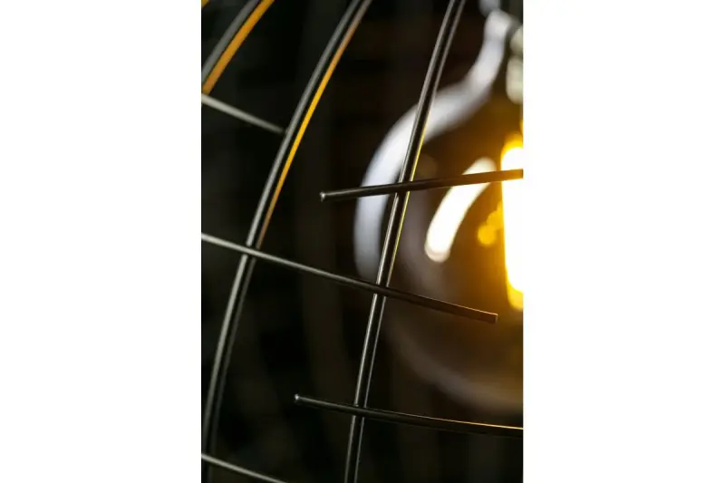 Decor Viela zwart gouden draadvormige metalen hanglamp bolvorm doorsnee 35 cm 6996