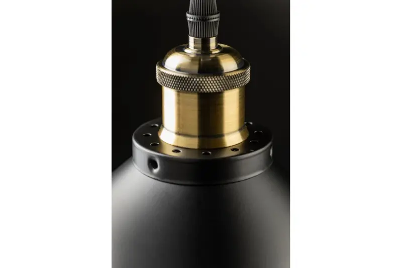 Decor Mani zwart gouden metalen hanglamp doorsnee 30 cm 4076