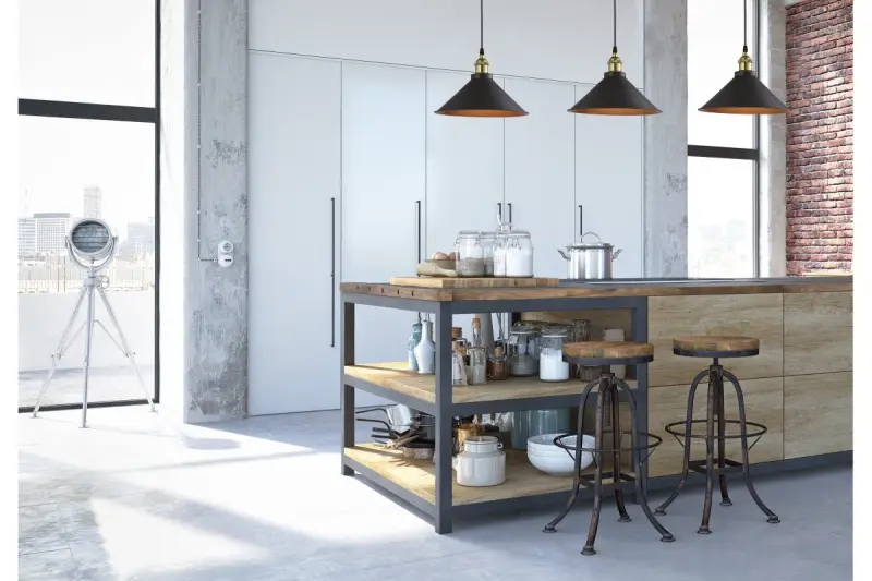 Decor Mani zwart gouden metalen hanglamp doorsnee 30 cm 4076