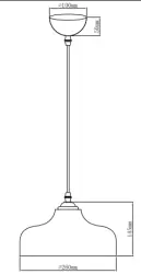 Decor Marite klassieke hanglamp zwart getint glas doorsnee 26 cm 7061