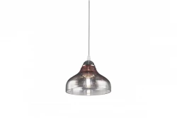 Decor Marite klassieke hanglamp zwart getint glas doorsnee 26 cm 7061