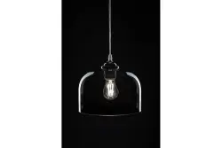 Decor Lati cilindrische zwarte hanglamp glas doorsnee 23,5 cm 7122