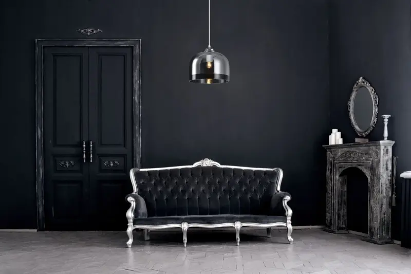 Decor Lati cilindrische zwarte hanglamp glas doorsnee 23,5 cm 7122