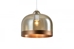 Decor Lati cilindrische amber kleurige hanglamp glas doorsnee 23,5 cm 7146