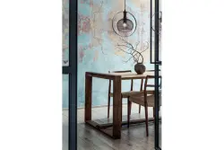 Decor Xalis hanglamp zwarte draadkap met metalen rand doorsnee 19,5 cm 7214