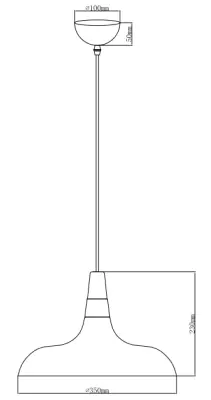 Decor Skandi moderne blauwe hanglamp 35 cm doorsnee 7429