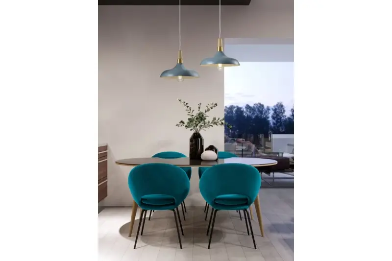 Decor Skandi moderne blauwe hanglamp 35 cm doorsnee 7429