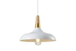 Decor Skandi moderne witte hanglamp 35 cm doorsnee 7504