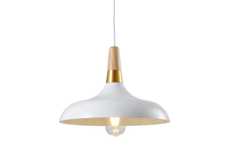Decor Skandi moderne witte hanglamp 35 cm doorsnee 7504
