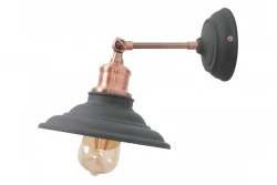 Decor Loret verstelbare antraciet wandlamp 20 cm doorsnee 7727