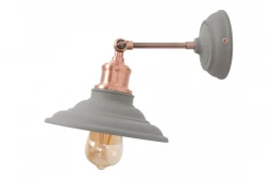 Decor Loret verstelbare grijze wandlamp 20 cm doorsnee 7826