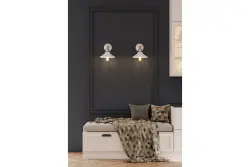 Decor Loret verstelbare witte wandlamp 20 cm doorsnee 7871