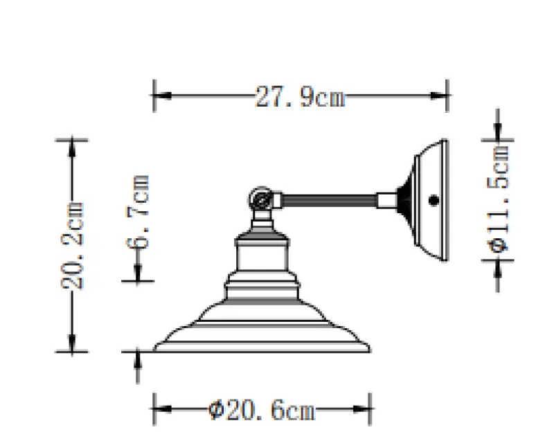 Decor Loret verstelbare witte wandlamp 20 cm doorsnee 7871