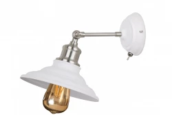 Decor Loret verstelbare witte wandlamp met schakelaar 20 cm doorsnee 8267