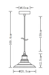 Decor Loret tijdloze witte hanglamp 20,5 cm doorsnee 9691