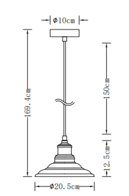 Decor Loret tijdloze witte hanglamp 20,5 cm doorsnee 9691