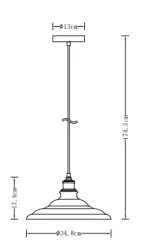 Decor Loret tijdloze grijze hanglamp 34,8 cm doorsnee 9790
