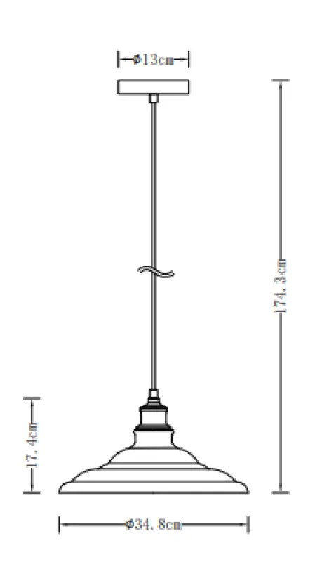 Decor Loret tijdloze witte hanglamp 34,8 cm doorsnee 9844