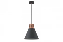 Decor Gianni stijlvolle zwart koperen hanglamp 32 cm doorsnee 8105