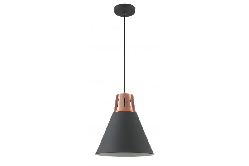Decor Gianni stijlvolle zwart koperen hanglamp 32 cm doorsnee 8105