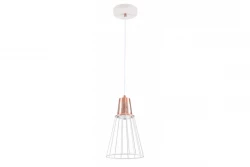 Decor Kaliope modieuze wit koper draadhanglamp 18 cm doorsnee 8235