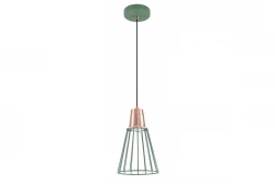 Decor Kaliope modieuze groene draadhanglamp 18 cm doorsnee 8044