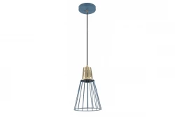 Decor Kaliope modieuze blauwe draadhanglamp 18 cm doorsnee 8266