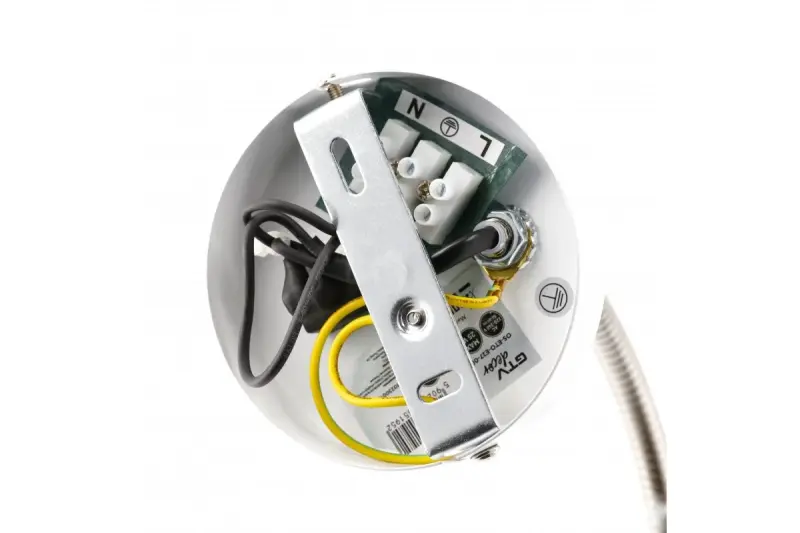 Decor Etore witte wandlamp met metalen arm 11 cm doorsnee 1952