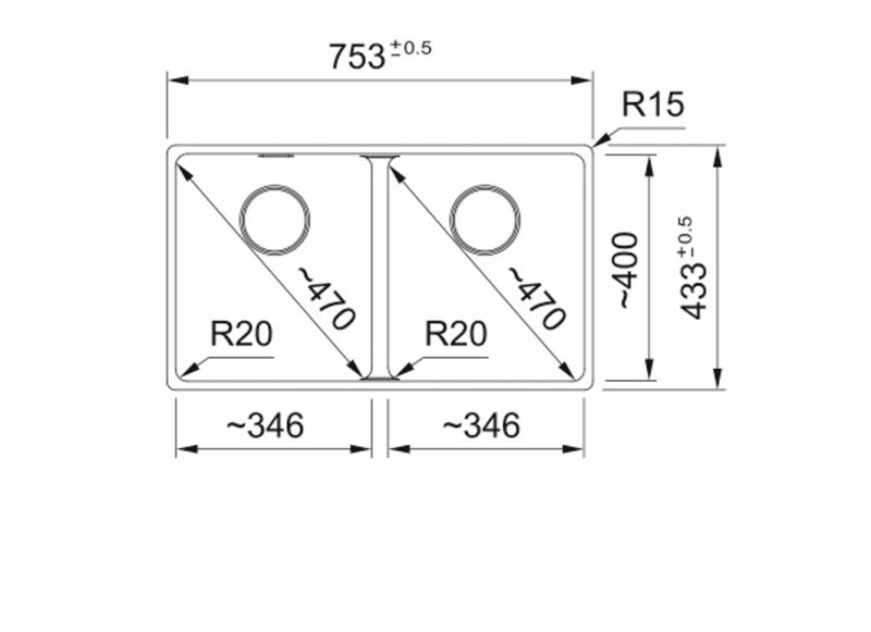 Franke Maris MRG 120-35-35 Fragranite black edition mat zwarte dubbele spoelbak onderbouw