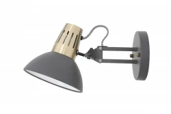 Decor Artemia elegante antraciet wandlamp met metalen arm 16,5 cm doorsnee 2195