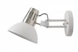 Decor Artemia elegante witte wandlamp met metalen arm 16,5 cm doorsnee 2218