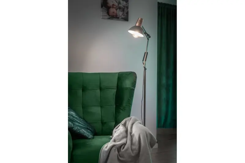 Decor Artemia grijze vloerlamp lange metalen arm doorsnee 16,5 cm 2300