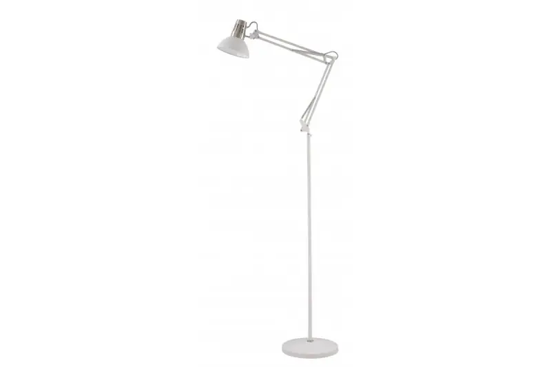 Decor Artemia witte vloerlamp lange metalen arm doorsnee 16,5 cm 2409