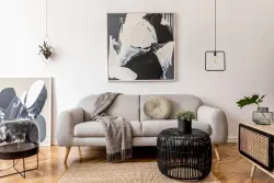 Decor Lija zwarte eenpunts vierkante hanglamp 2614
