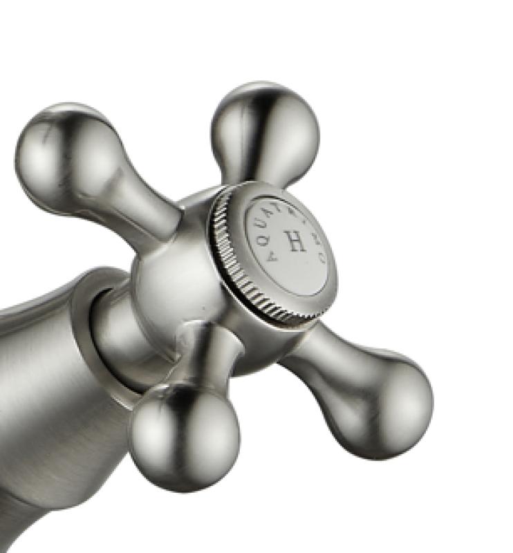 AquaTrimo Windsor 2 gats  klassieke keuken nostalgische brug keukenkraan met haakse uitloop rvs 21WS7653NM