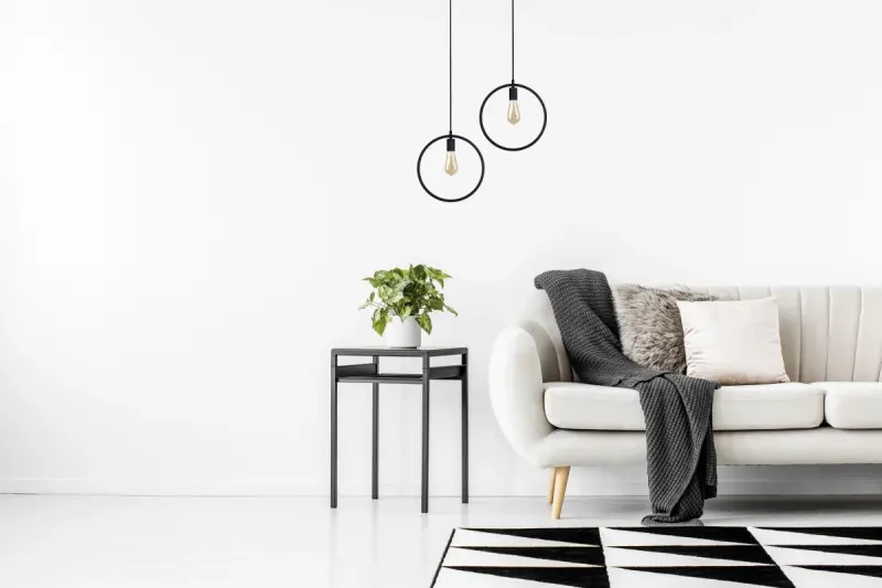 Decor Fija zwarte ronde eenpunts hanglamp 2805